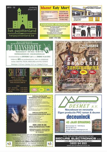 Kaft van Het Pajottenland 20130620